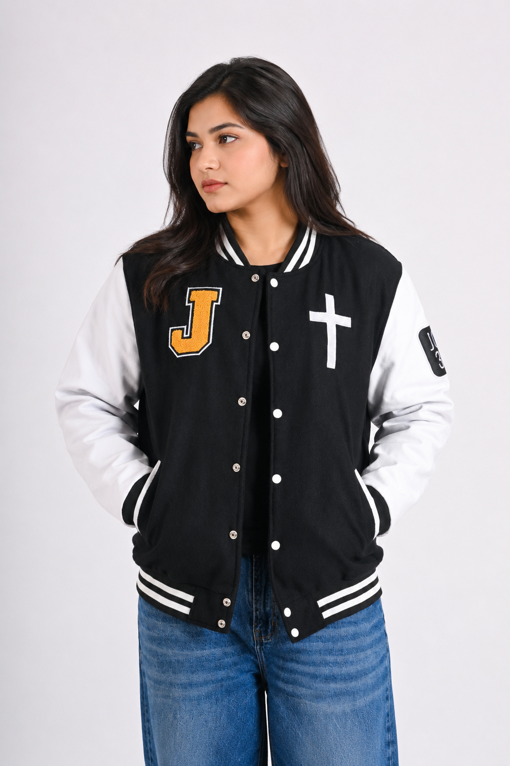 Jesus Is King Female Varsity Jacket