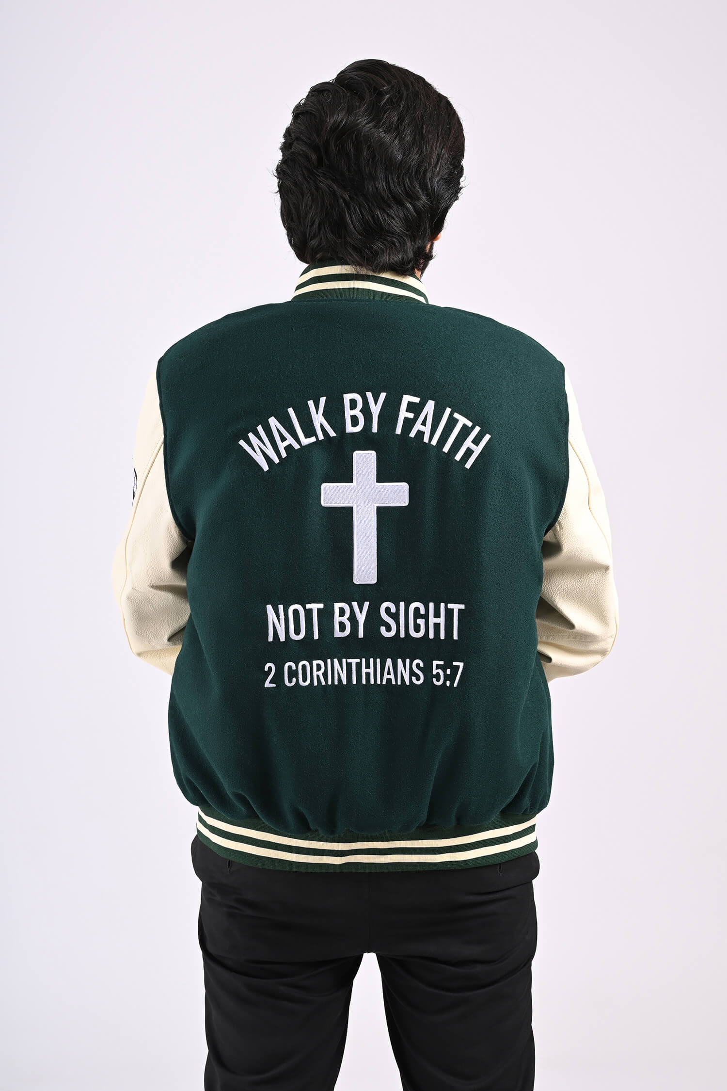 Walk By Faith Men’s Varsity Jacket