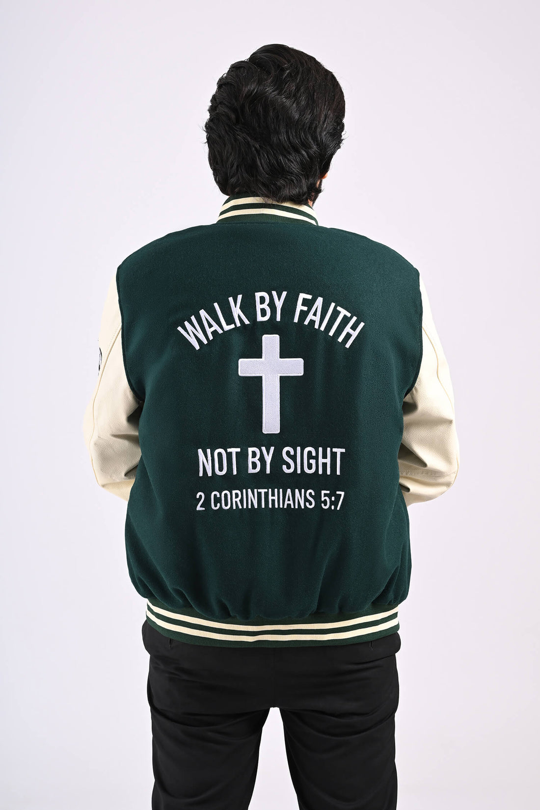 Walk By Faith Men’s Varsity Jacket