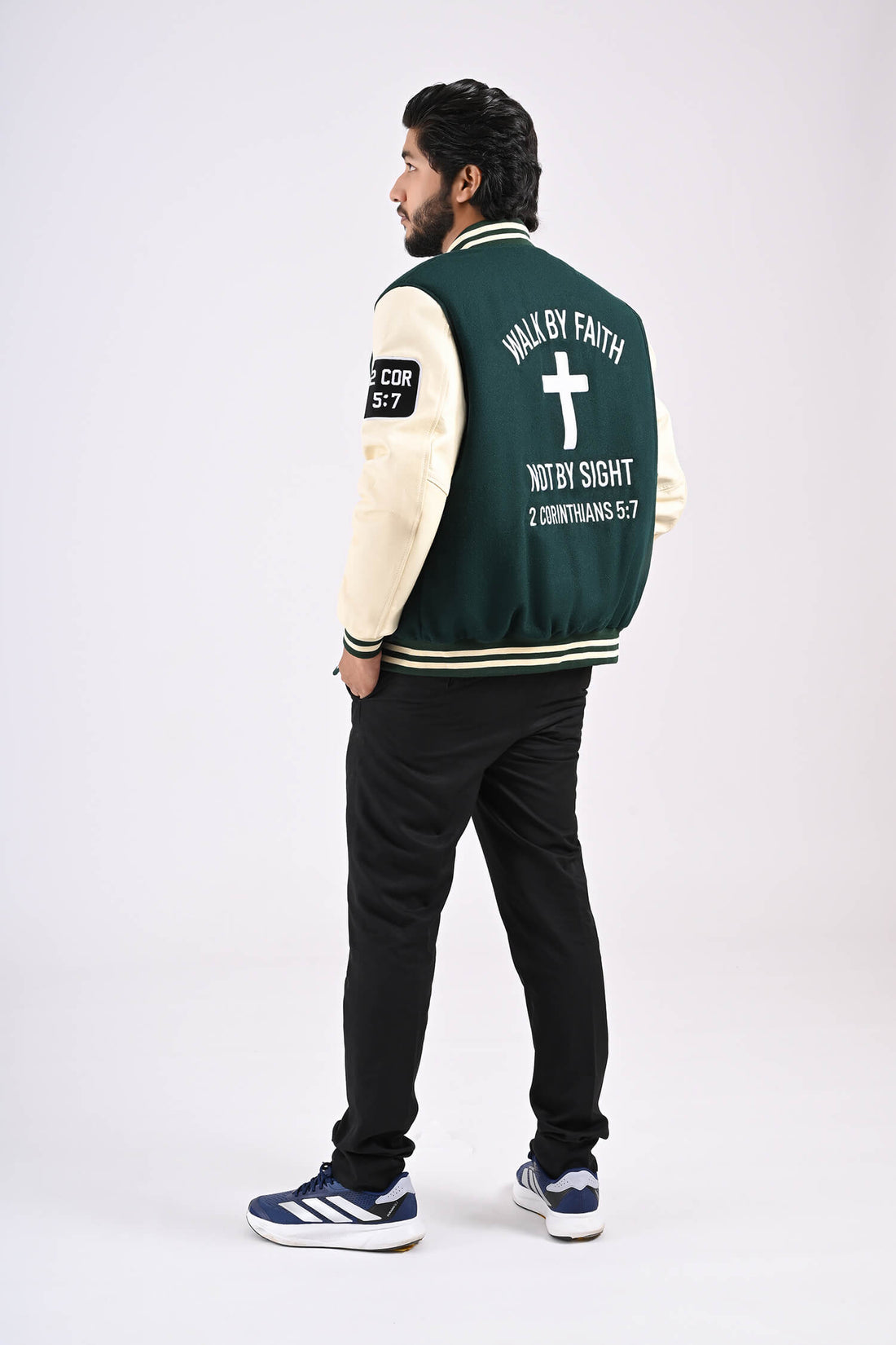 Walk By Faith Men’s Varsity Jacket