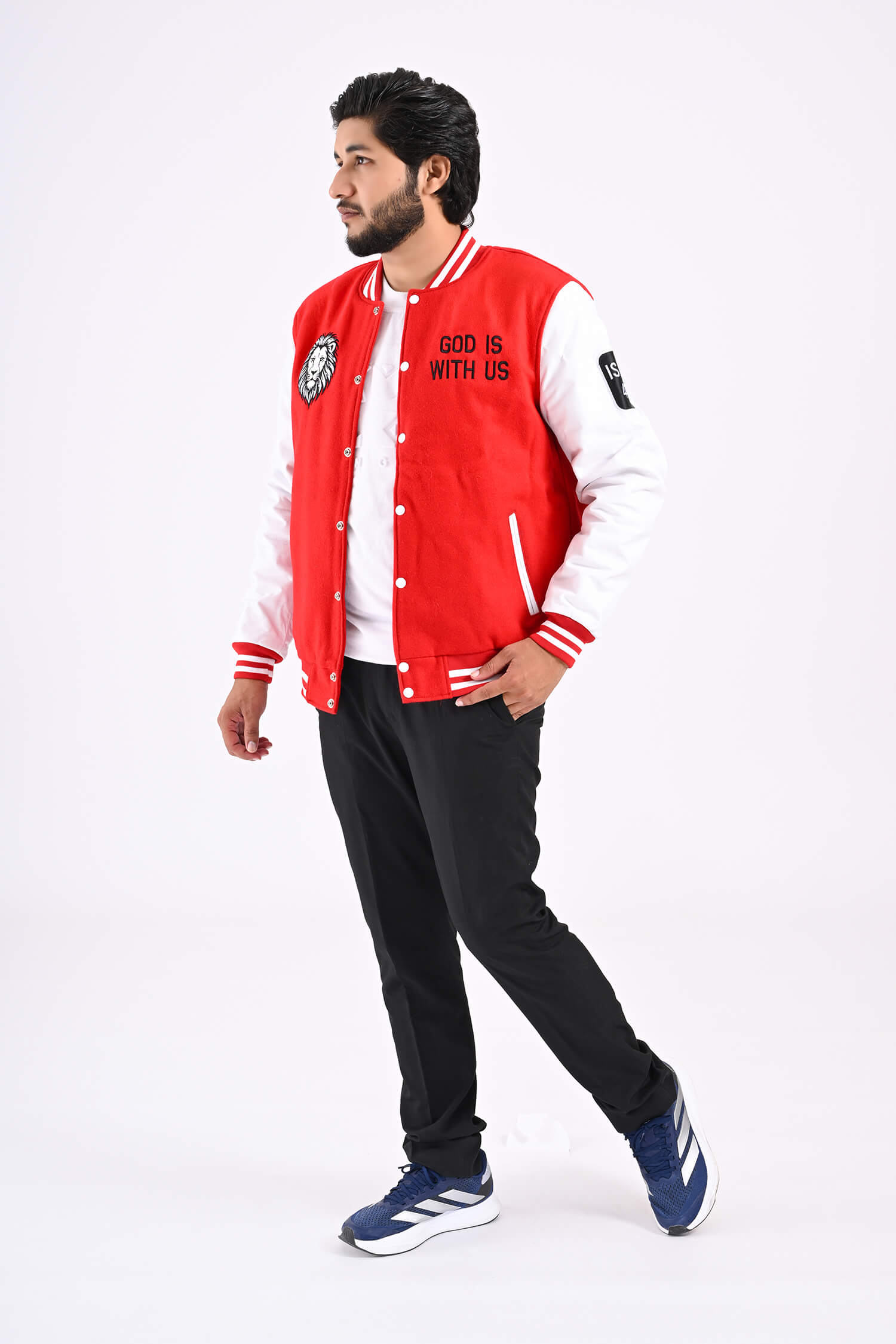 Lion of Judah Men’s Varsity Jacket (Red)