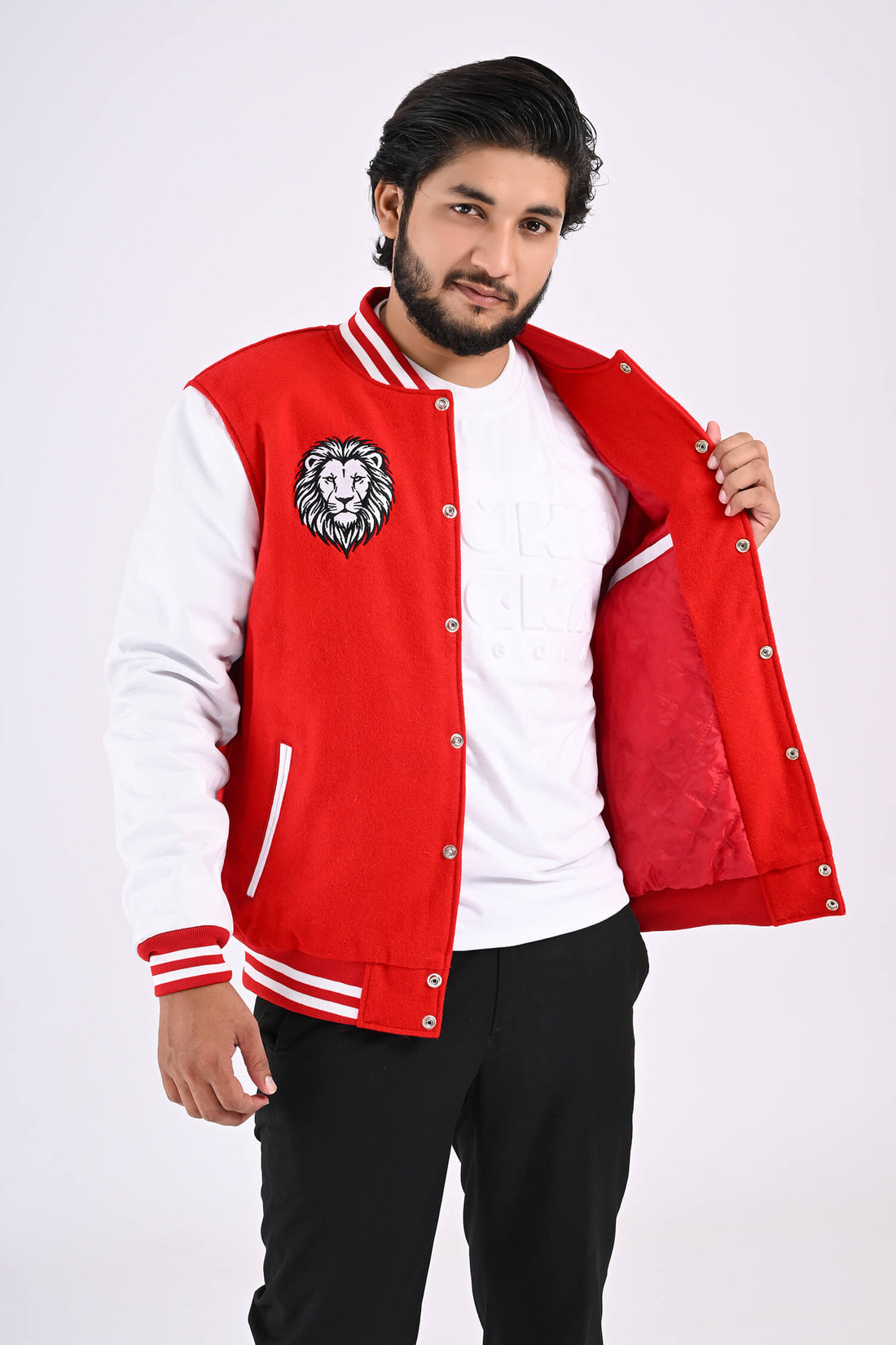 Lion of Judah Men’s Varsity Jacket (Red)