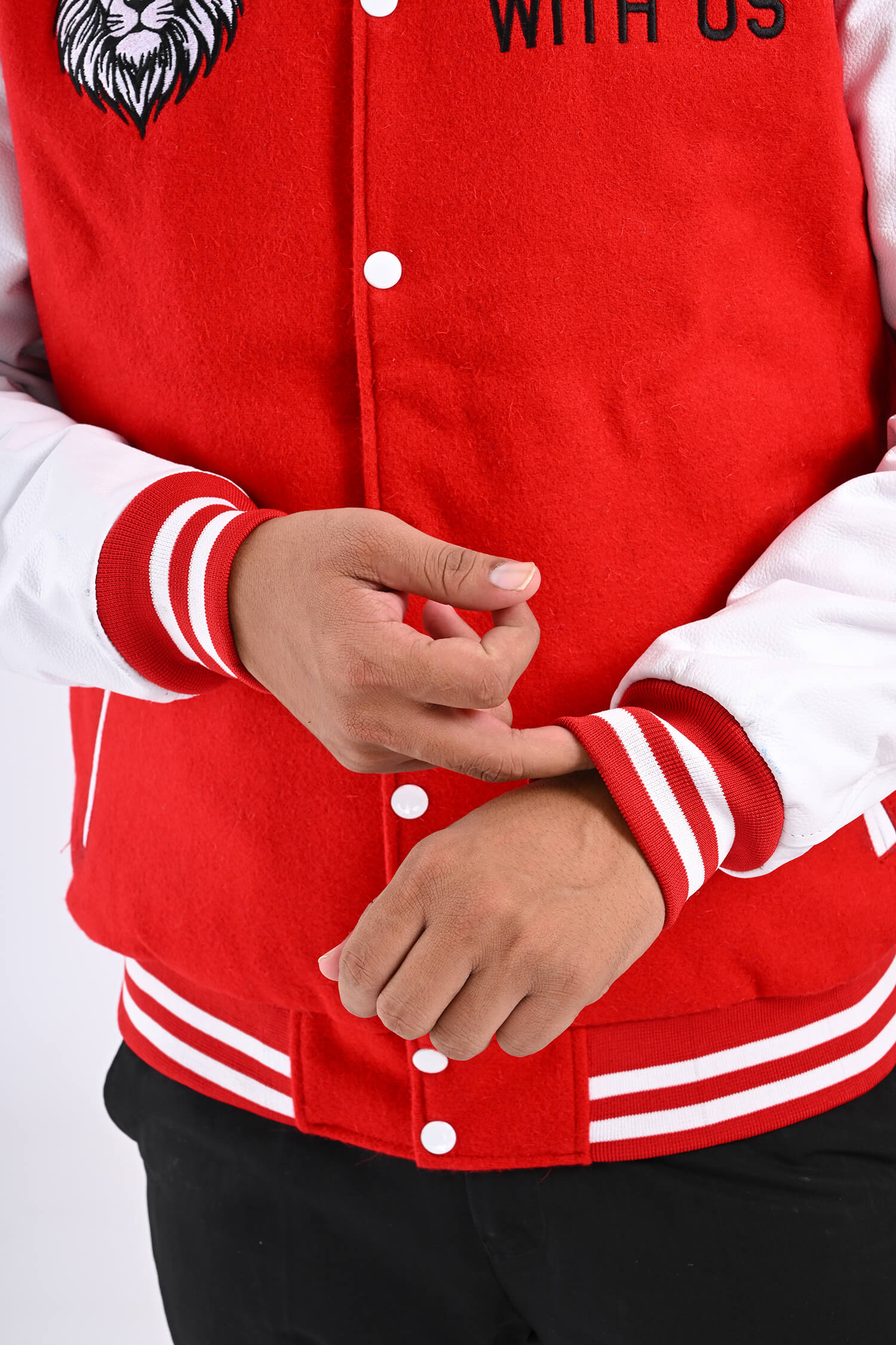 Lion of Judah Men’s Varsity Jacket (Red)