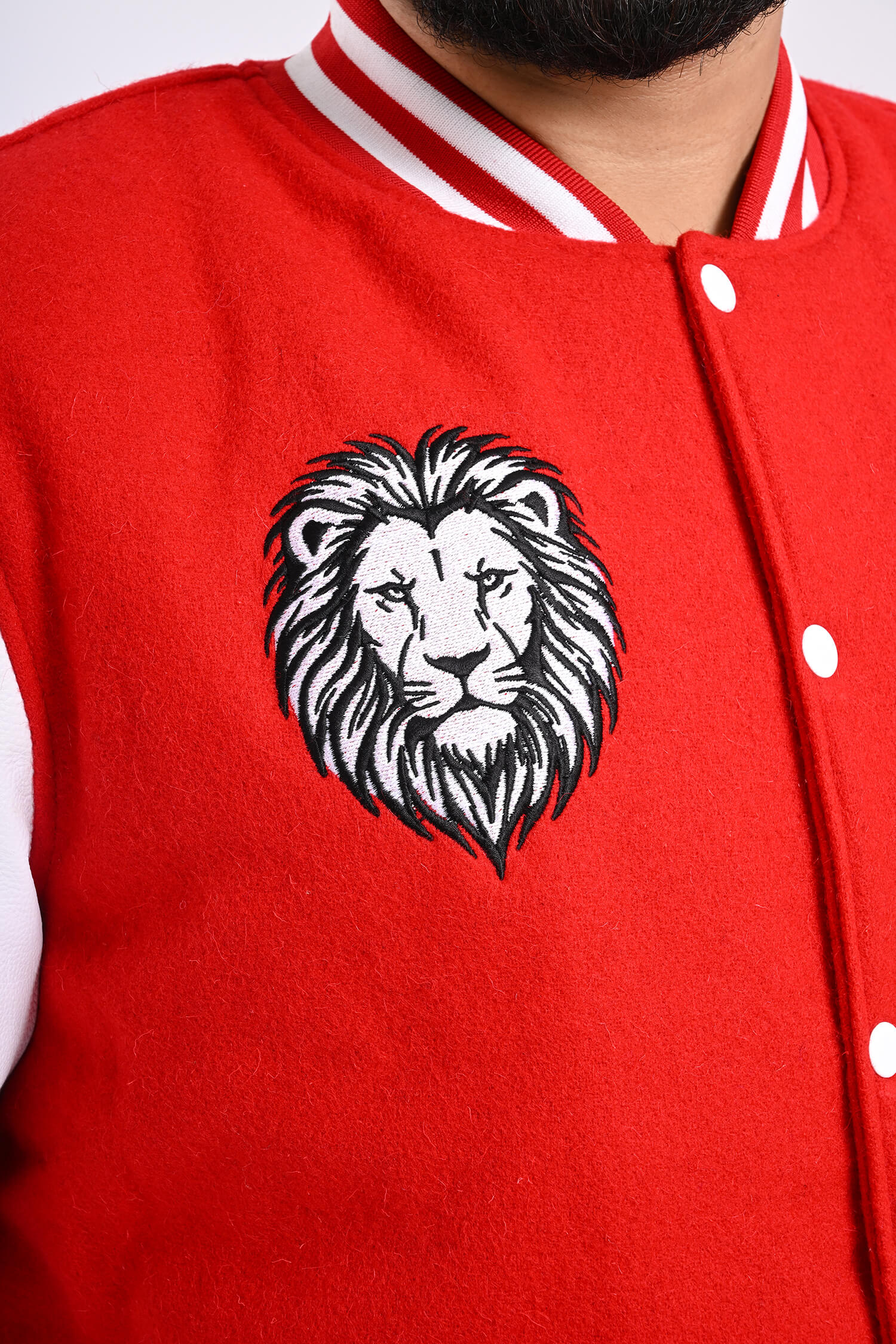 Lion of Judah Men’s Varsity Jacket (Red)