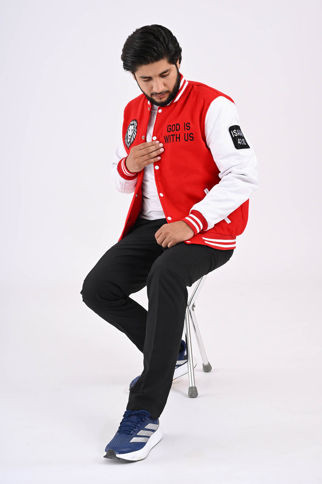 Lion of Judah Men’s Varsity Jacket (Red)