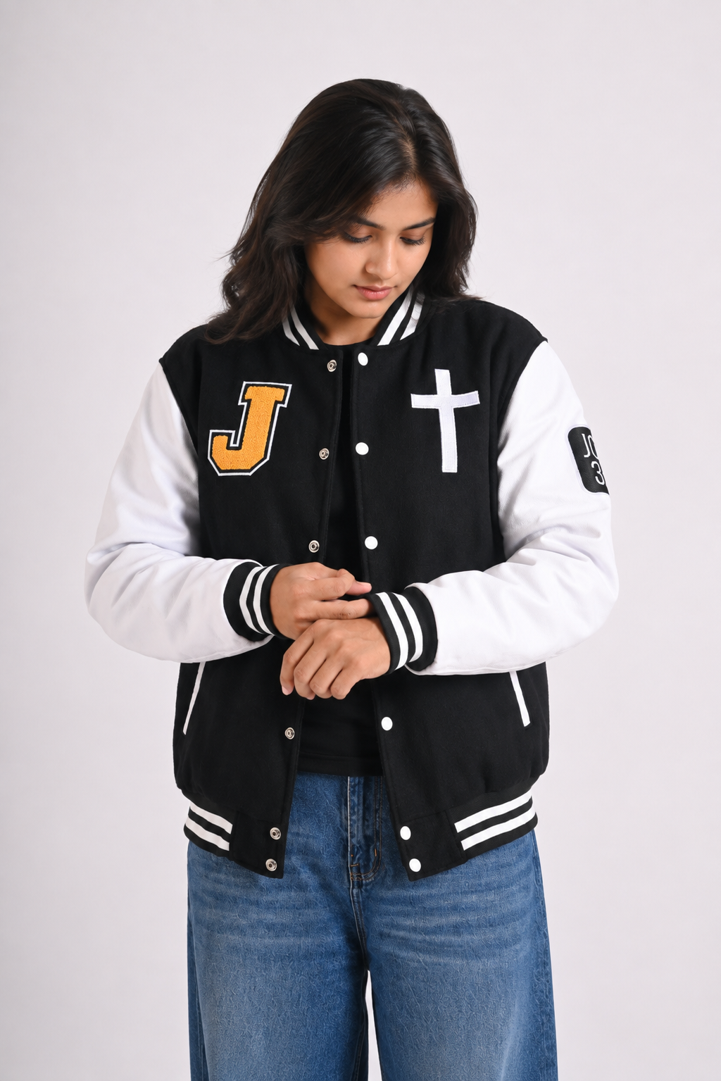 Jesus Is King Female Varsity Jacket