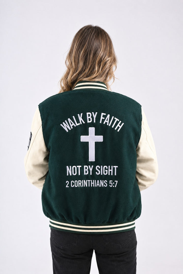 Walk By Faith Female Varsity Jacket
