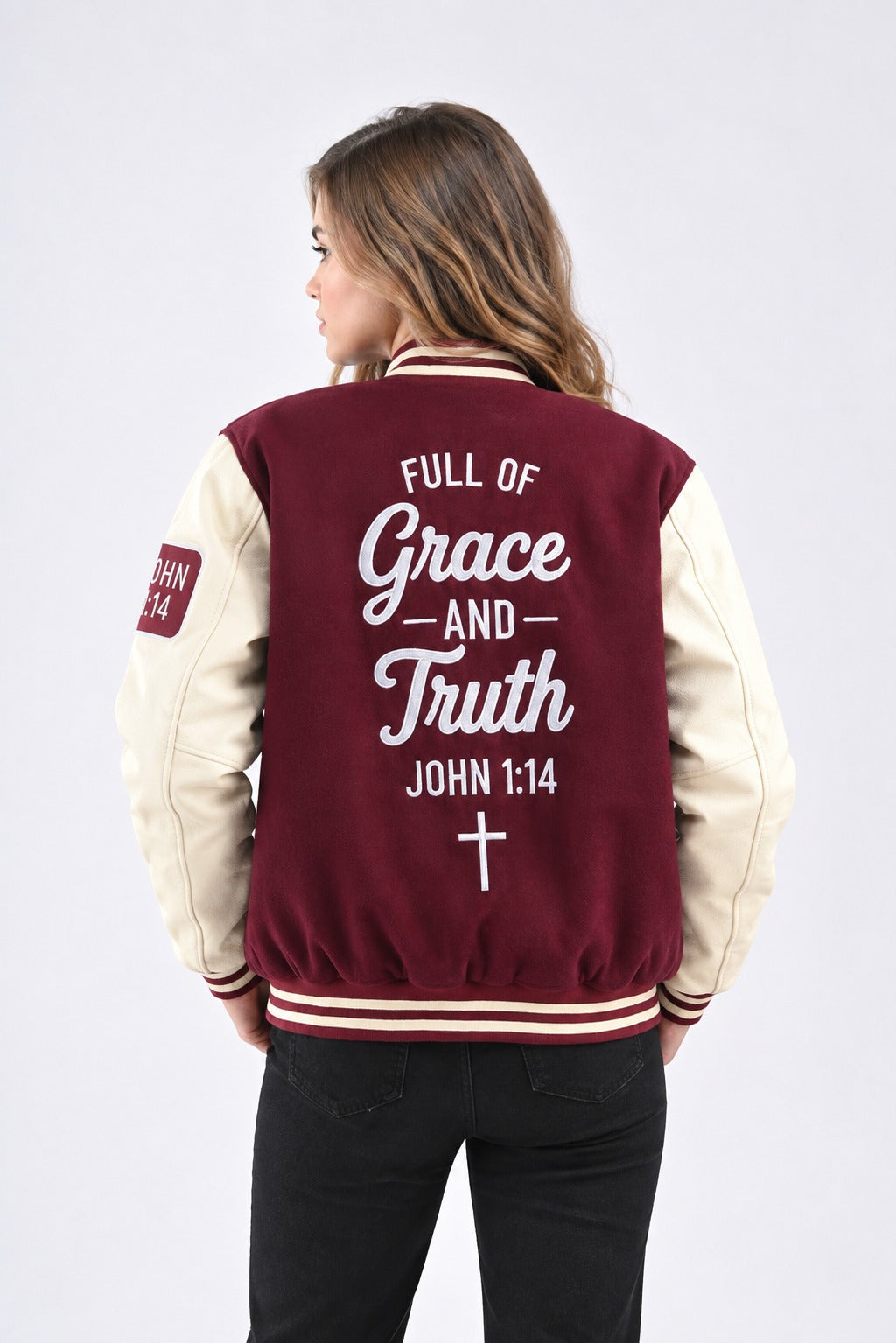 Grace and Truth Female Varsity Jacket