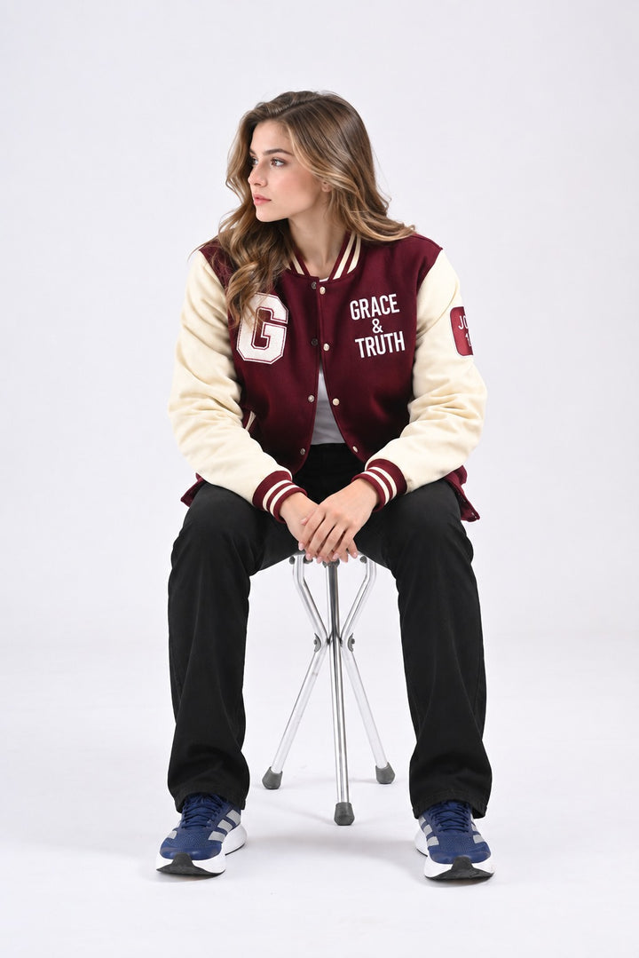 Grace and Truth Female Varsity Jacket