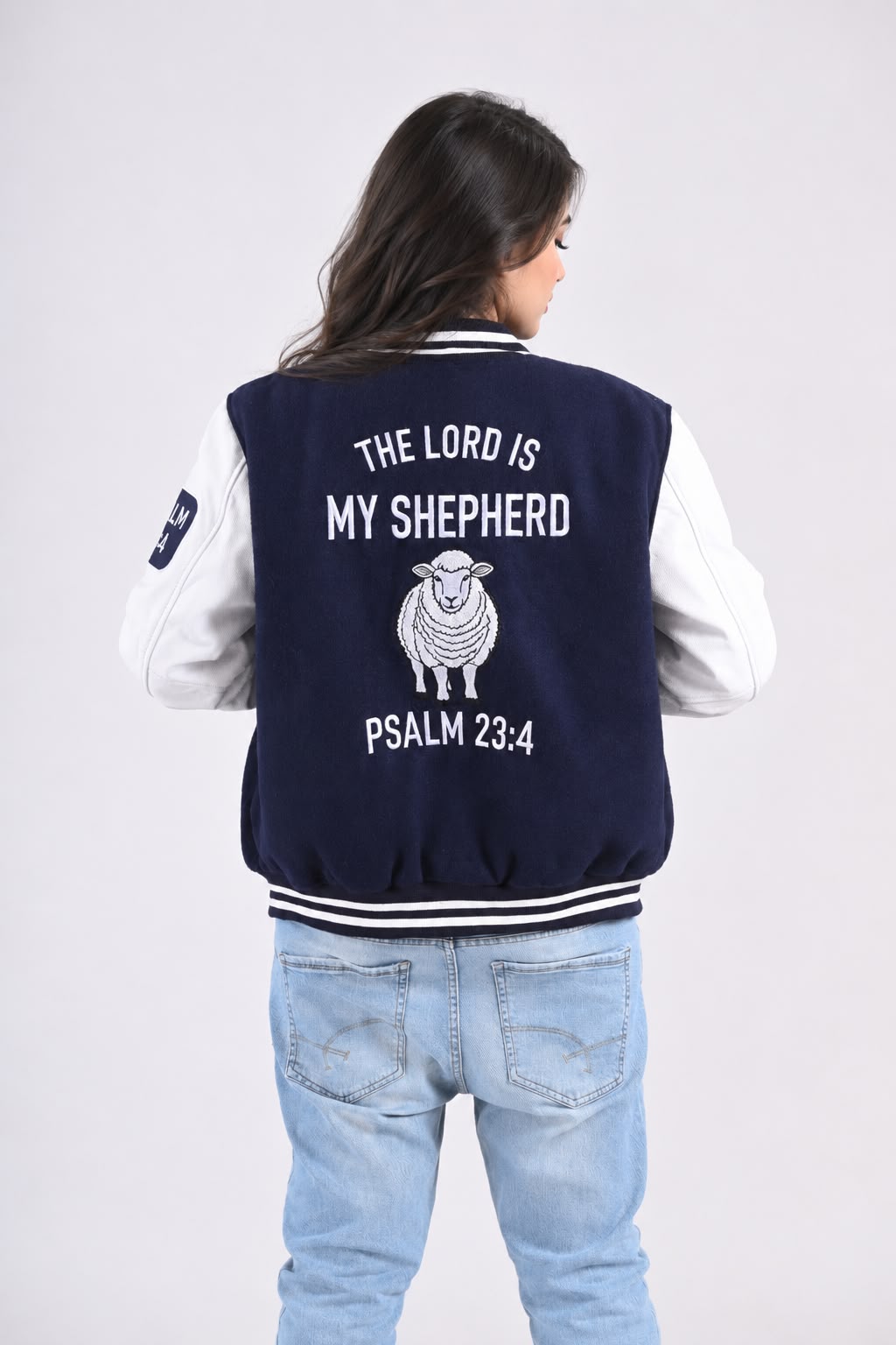 Faith Over Fear Female Varsity Jacket